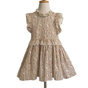 Hello Kitty Toddler Dress 2T Sanrio Lace Ruffle Cotton Pink